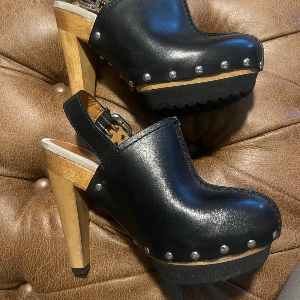 KORS by Michael Kors leather clog worn once, too high for me.